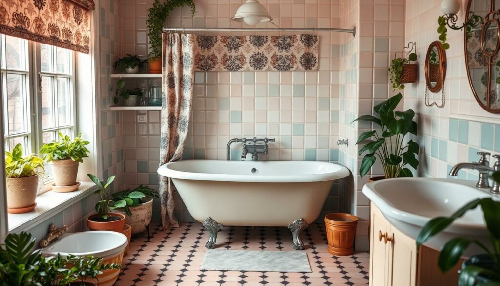 Badezimmer Retro-Flair