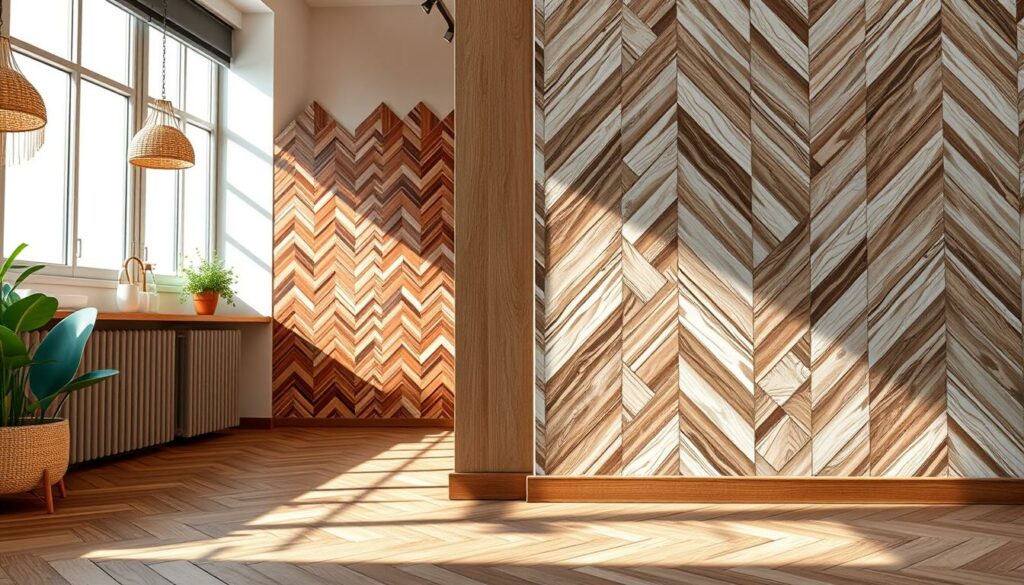 Chevron-Muster Vergleich