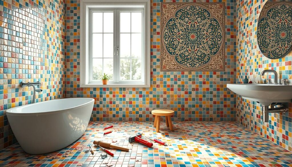 DIY Mosaikfliesen Verlegung
