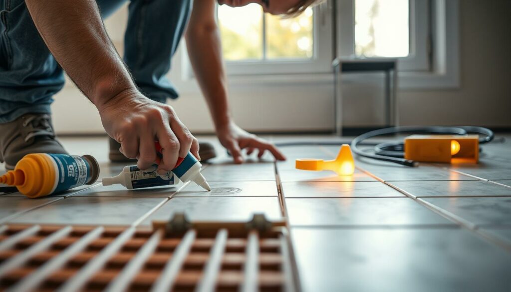 Fliesenreparatur Fußbodenheizung