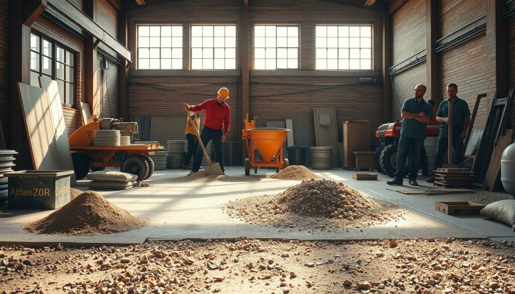 Herstellung naturbelassener Betonflächen