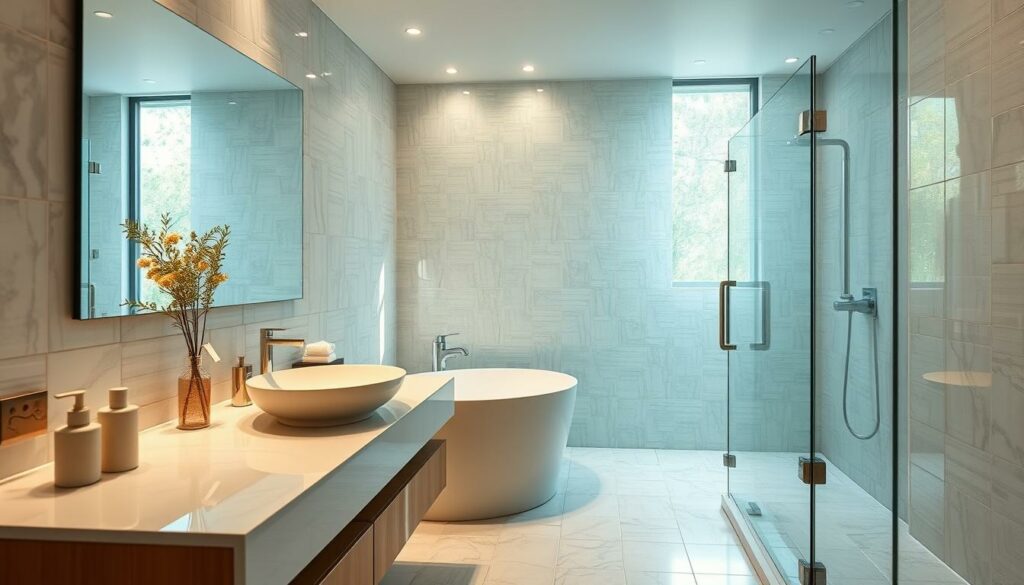 Hochwertige Glasfliesen für Luxus-Badezimmer
