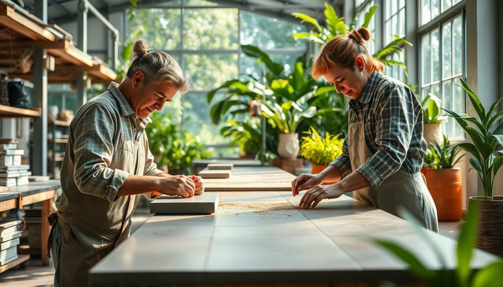 Nachhaltige Fliesenproduktion