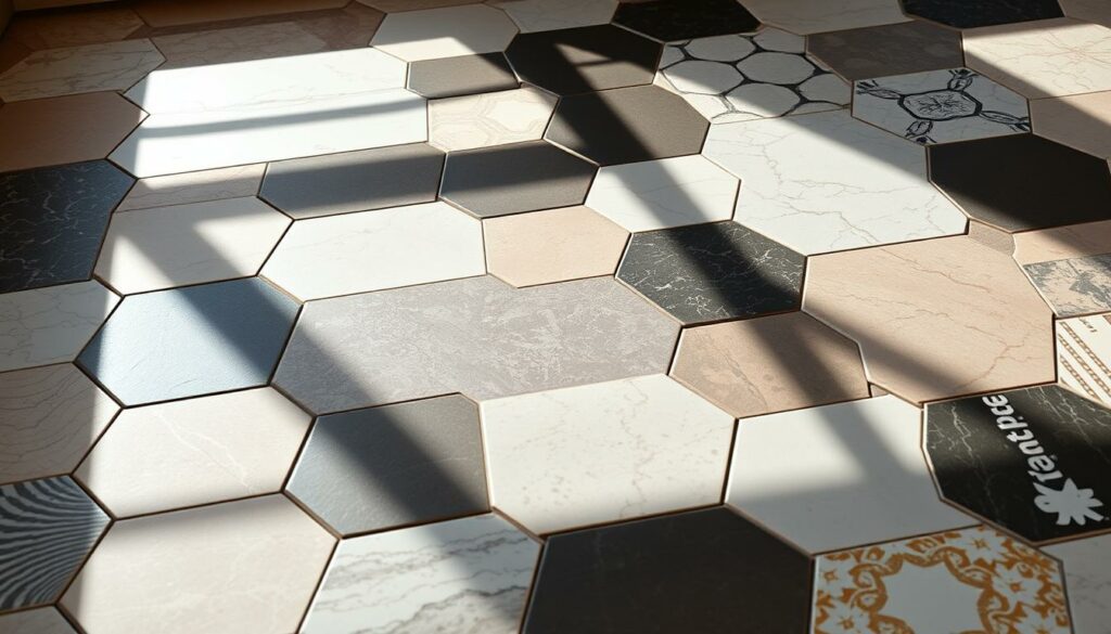 Spezielle Fliesenformate Hexagon und Rechteck