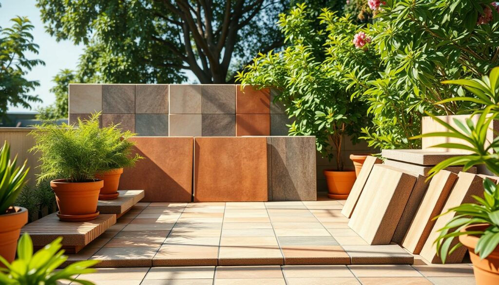 Terrassenbaumaterialien Auswahl