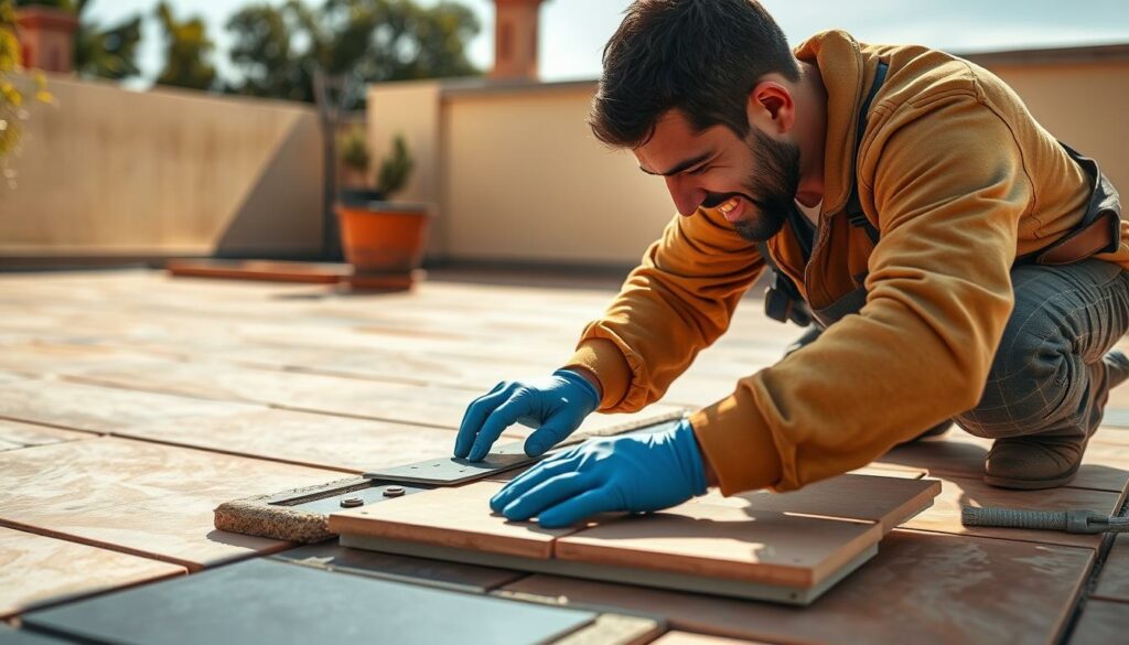 Terrassenfliesen verlegen Techniken
