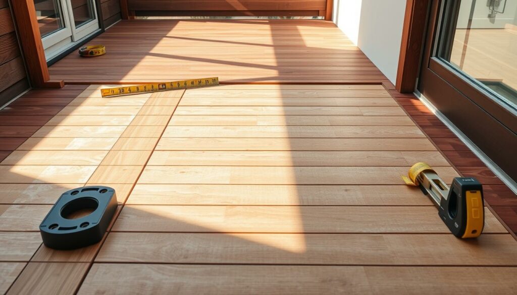 Untergrundvorbereitung für Fliesen auf Terrassendielen