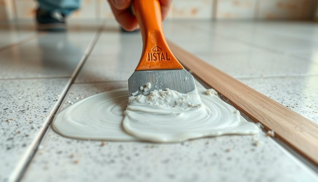 Professionelle Kleberverteilung