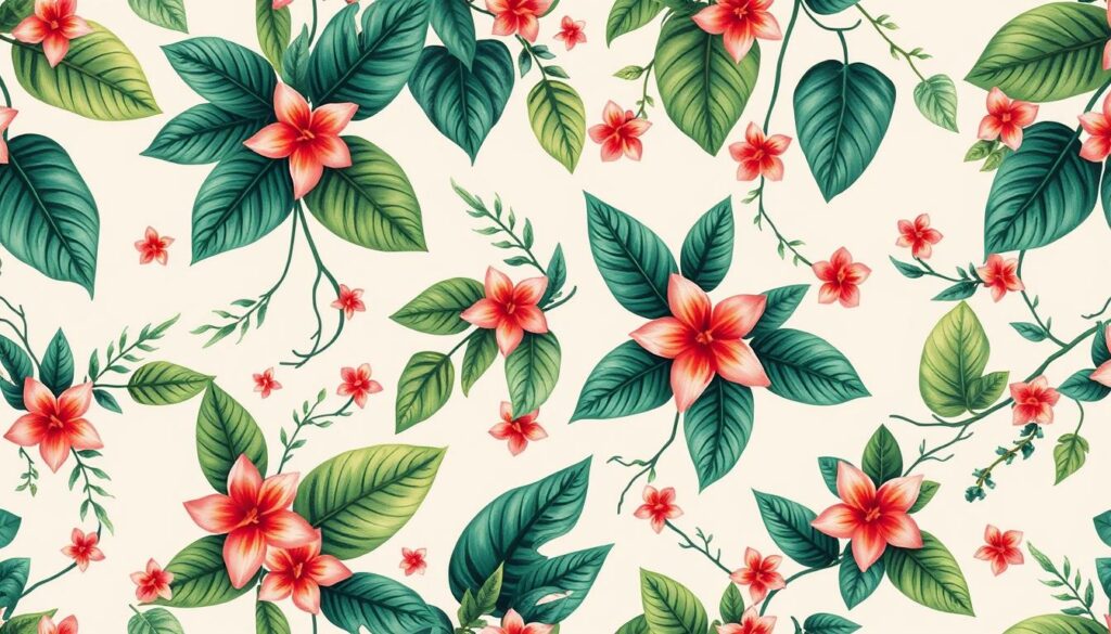 Botanische Fliesenmuster