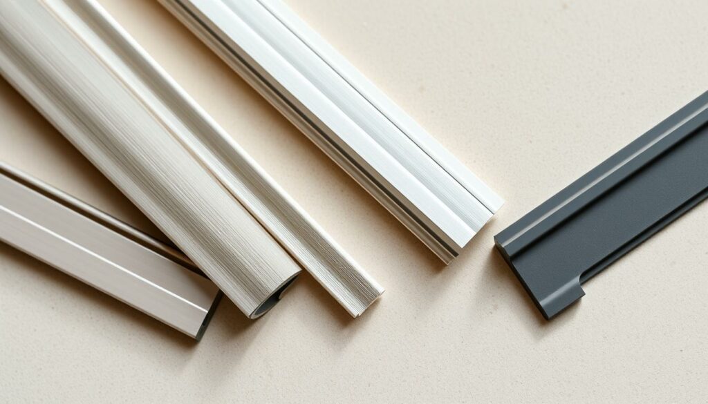 Übersicht der Materialien für Fliesenschienen